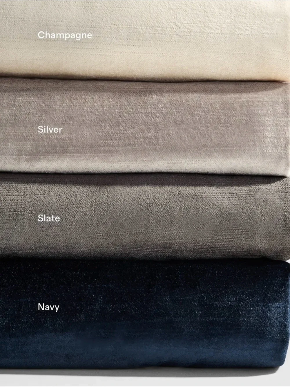 Quince Luster Velvet True Blackout Curtain Panel in Silver